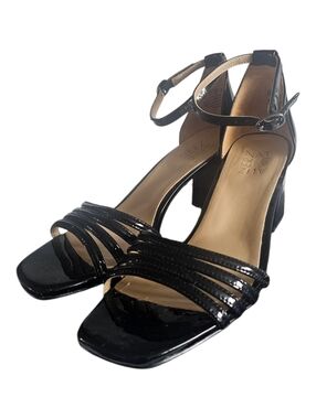 Naturalizer Women's Thena Patent Leather  Ankle Strap Sandal Sz 8